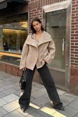 Thick Wool Blend Commuter Coat