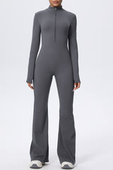 Zipper Cloud Soft Slim Long Sleeve Yoga Jumpsuit
