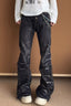 Lightning Graphic Washed Stacked Flare Jeans
