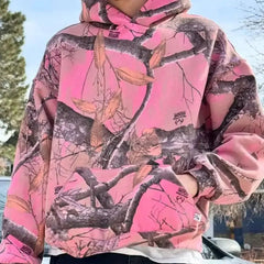 Retro Camouflage Zip Hoodie