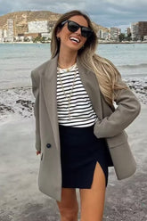 Modern Tailored Workwear Chic Blazer
