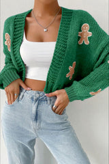 Cute Gingerbread Crop Sweater