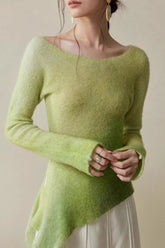 Diagonal Weave Raglan Knit Top