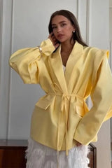 Elegant Turn-down Collar Blazer