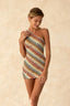 Irregular Knit One Shoulder Mini Dress