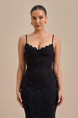 Backless Bodycon Maxi Lace Dress