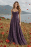 Spaghetti Strap Chiffon Floral Formal Dress