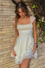 Lace Up Back Spaghetti Strap Mini Dress