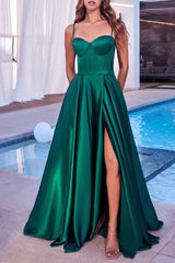 Elegant Strapless Maxi Formal Dress