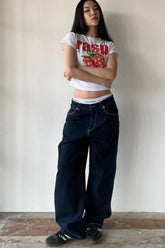 Street Vintage Distressed Flare Jeans