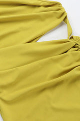Elegant Asymmetrical Shoulder Party Dress