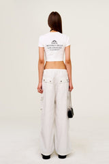 Cropped Fitted Crewneck T-Shirt