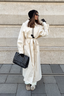 Hepburn Elegant Waist Tied Long Slim Minimalist Overcoat