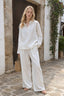 Linen Polo Collar Relaxed Blouse
