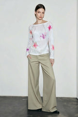 Floral Wide Collar Sheer Cover Up
