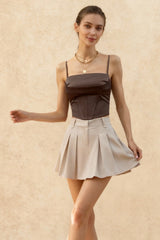 Cropped Sequin Graceful Halter Corset Top