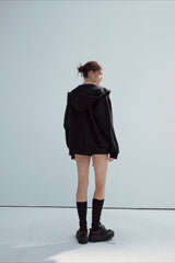 Cloud Print Double Zip Hoodie