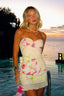 Chic Off Shoulder Ruched Floral Dress