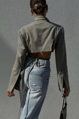 Double Layer Slim Pocket Blazer
