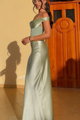Off Shoulder Sheer Bodycon Maxi Graduation Party Dress