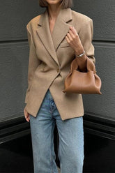 Solid Color Elevated Office Blazer