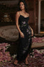 Lace Cami Embroidered Fringe Bodycon Mini Lace Dress