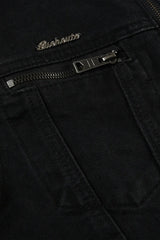 Double Zipper Denim Cargo Jacket