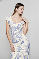 Elegant Ruffle Floral Dress