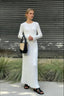 Ribbed Knit Tie Waist Dress