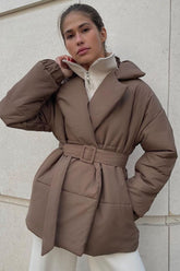 Structured Quilted Notch Collar Coat