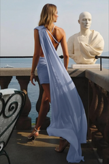 Sexy One Shoulder Sash Ruffled Bandage Party Dress