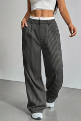Low Rise Flared Office Chic Tailored Pants
