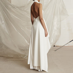 Victoria Layered Stylish Halter Gown Set