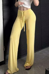 High Waist Soft Modal Wide Leg Slim Athletic Pants