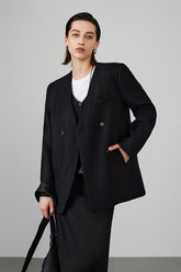 Timeless Wool Double Breasted Blazer