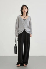 Lightweight V-Neck Knit Cardigan