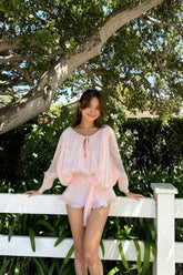 Ruffled Full Sleeve Mini Dress