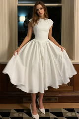 Sexy Off Shoulder Sleeveless Backless Waist Cinched Party Dress