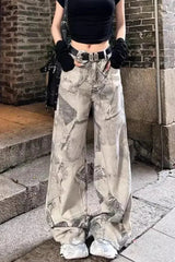 Punk Loose Fit Washed Jeans