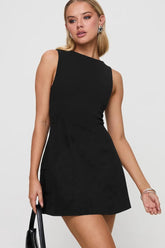Slim Round Neck Work Dress