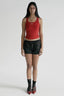 Letter Embroidery Racerback Tank Top