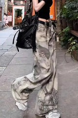 Punk Loose Fit Washed Jeans