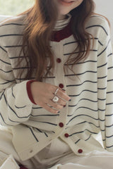 Colorblock Striped Casual Sweater