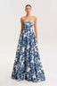Structured Off Shoulder Maxi Prom Dress