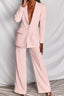 Smart Casual Blazer Pants Office Two Piece Set