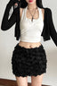 3D Floral Mini Bodycon Skirt