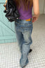 Vintage Washed Star Straight Leg Jeans