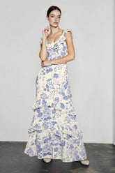 Elegant Ruffle Floral Dress