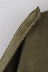 Suede Lapel Bomber Jacket