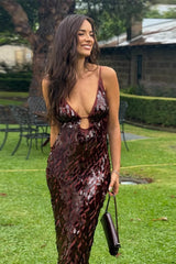 Sexy Chic Short Sleeve Plunging Cocktail Dress